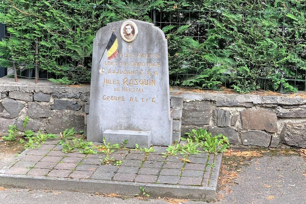 Herinneringsmonument Belgische Luitenant Jules Rasquin #1