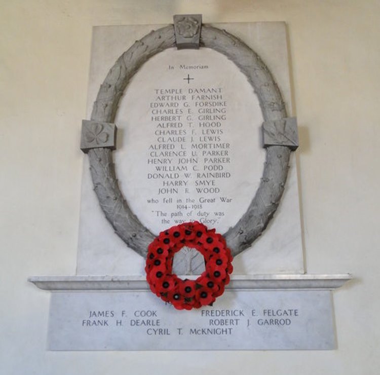 Oorlogsmonument Tuddenham St. Martin