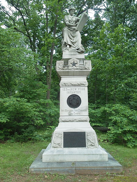 Monument 123rd New York Volunteer Infantry