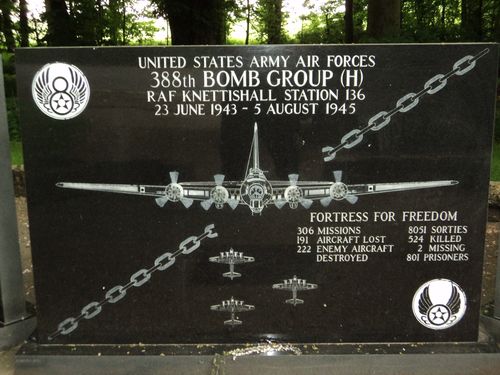 RAF Knettishall - 388th Bomb Group (H) Monument #2