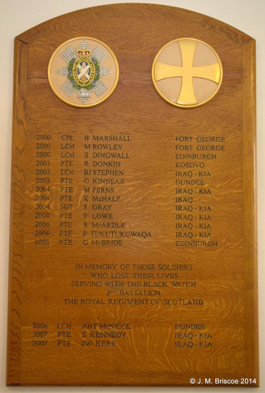 Gedenktekens Fort George Regimental Chapel #1