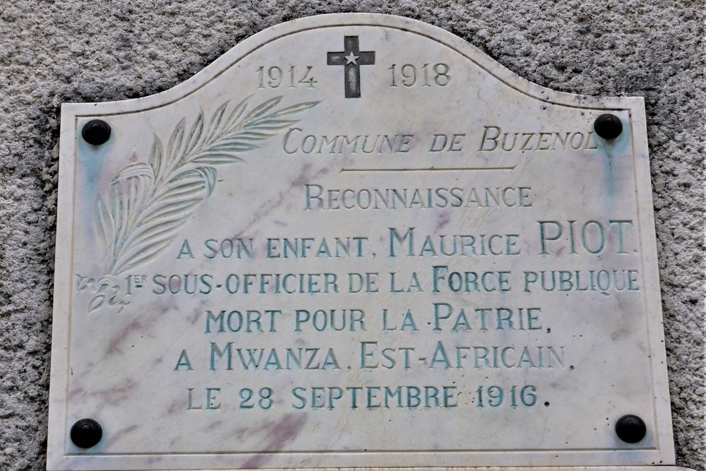 Memorial War Victims Buzenol #3