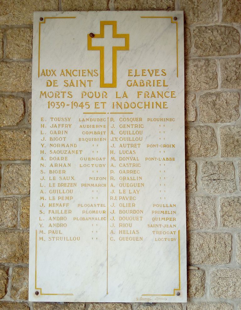 Oorlogsmonument Collge Saint-Gabriel #1