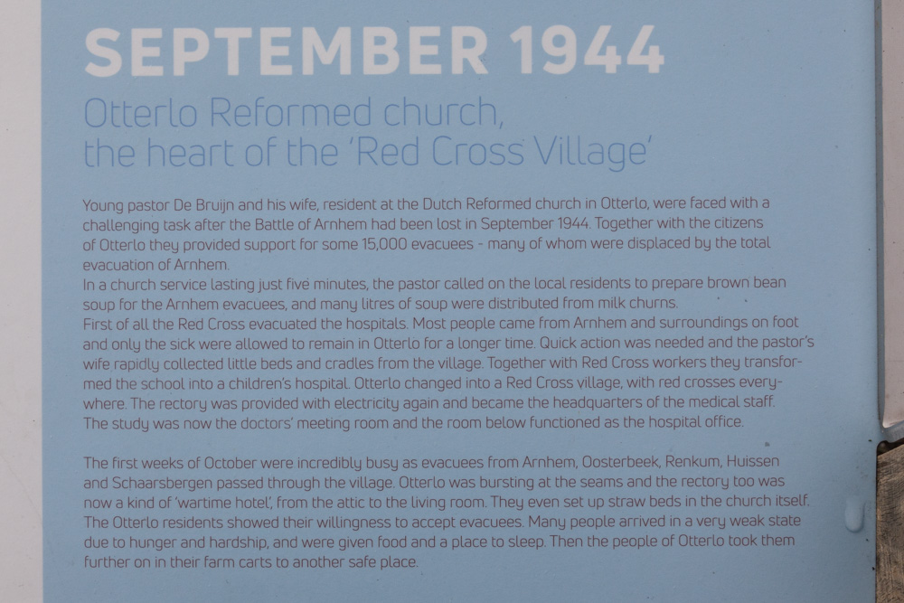 Information Sign Otterlo Reformed Church, the heart of the 'Red Cross Village' #3