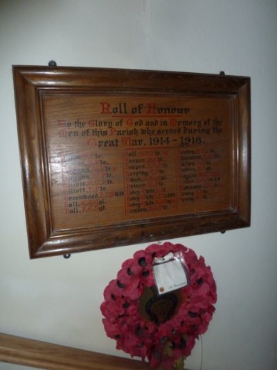 Roll of Honour St. Leonard Church