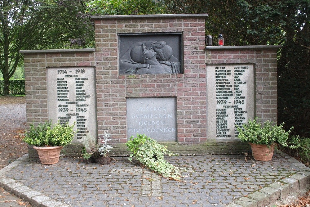 Oorlogsmonument op begraafplaats Horst