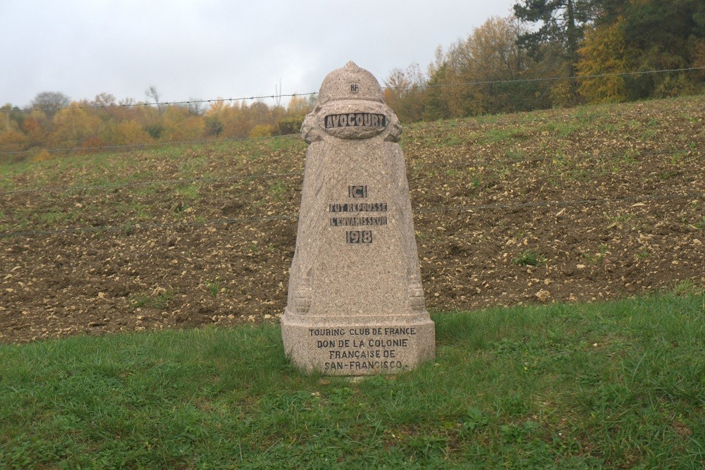 Memorial Stone Frontline 18-07-1918 Avocourt #1