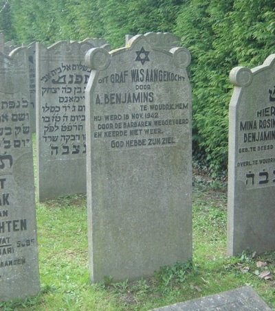 Jewish Headstone-Memorial Jewish Cemetery Gorinchem #1