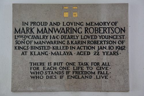 Memorial Mark Manwaring Robertson #1