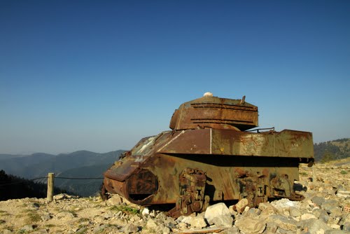 Destroyed M5A1 Light Tank #1