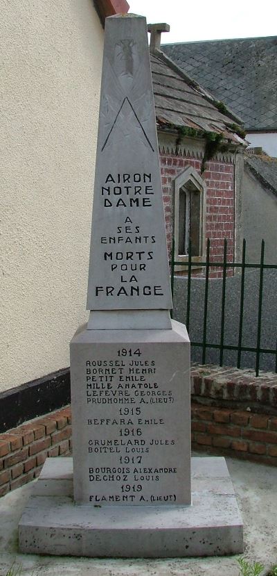 Oorlogsmonument Airon-Notre-Dame #1