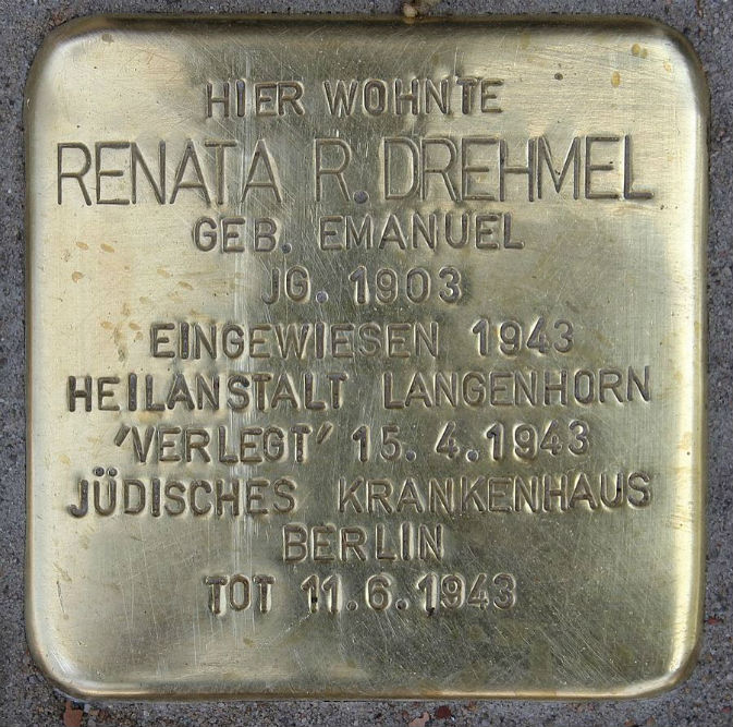 Stolperstein Gärtnerstraße 117 #1