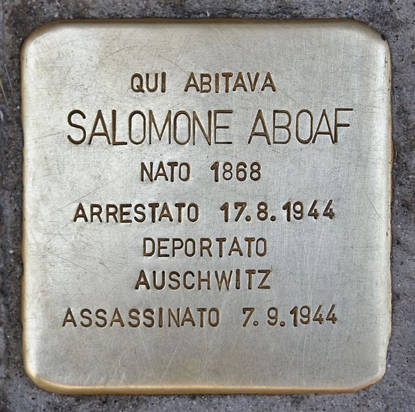 Stolpersteine Calle Ghetto Vecchio 1223 #1