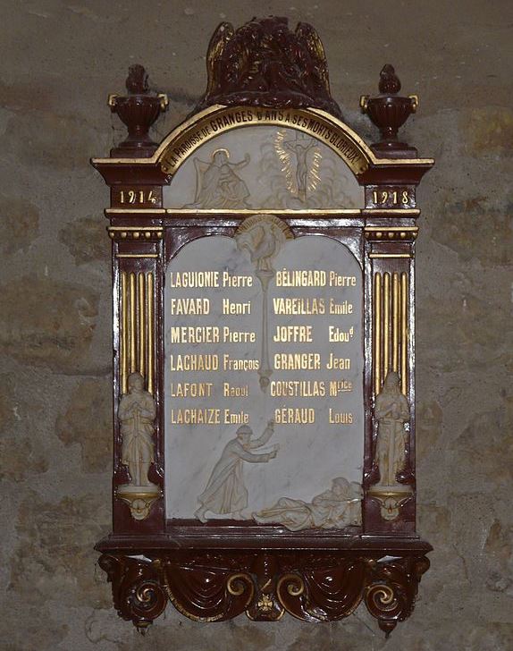 Memorials Parish of Granges-d'Ans #2