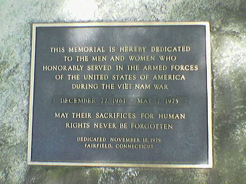 Monument Veteranen Vietnam-Oorlog Fairfield #1