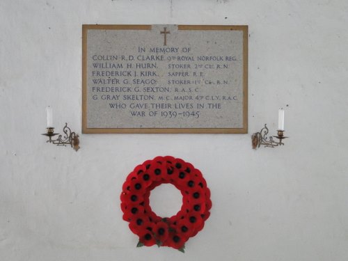 War Memorial All Saints Church Gimingham #2