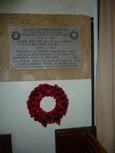 War Memorial St. Nicholas Church Sandford Orcas #2