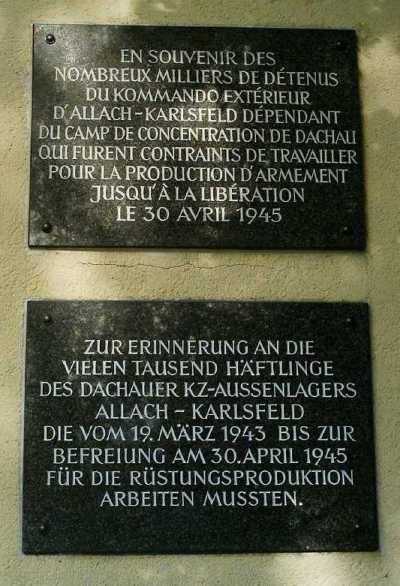 Memorials Camp Allach-Karlsfeld