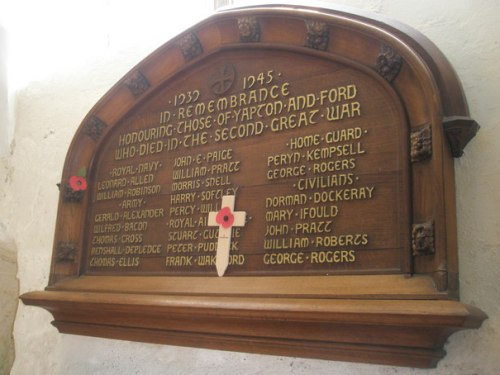 War Memorial St Mary Church Yapton #1