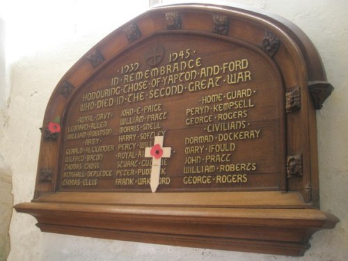 Oorlogsmonument St Mary Church Yapton