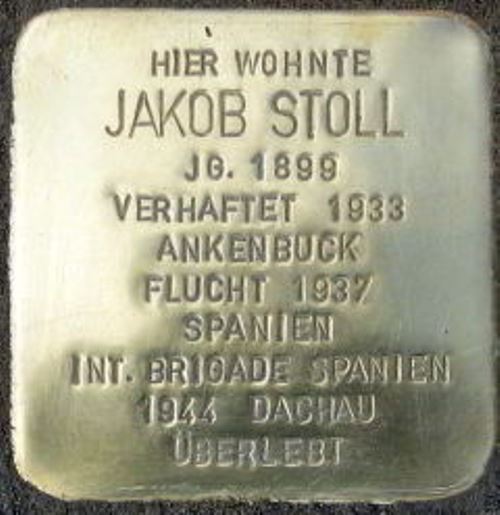 Stolperstein Frstenbergstrae 4