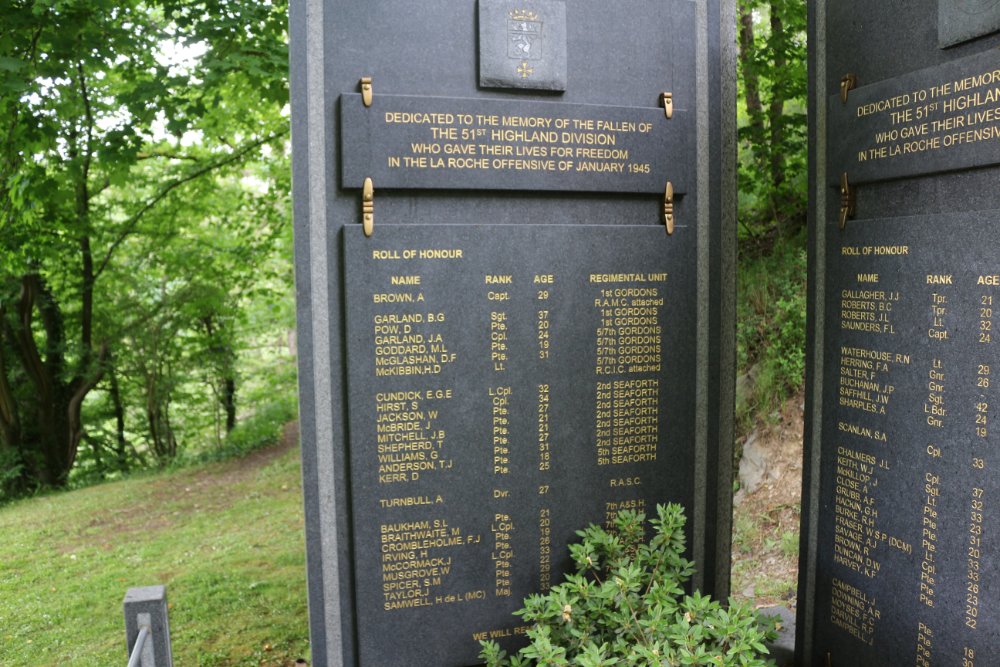 Monument 51e Highland Division La Roche-en-Ardenne #4