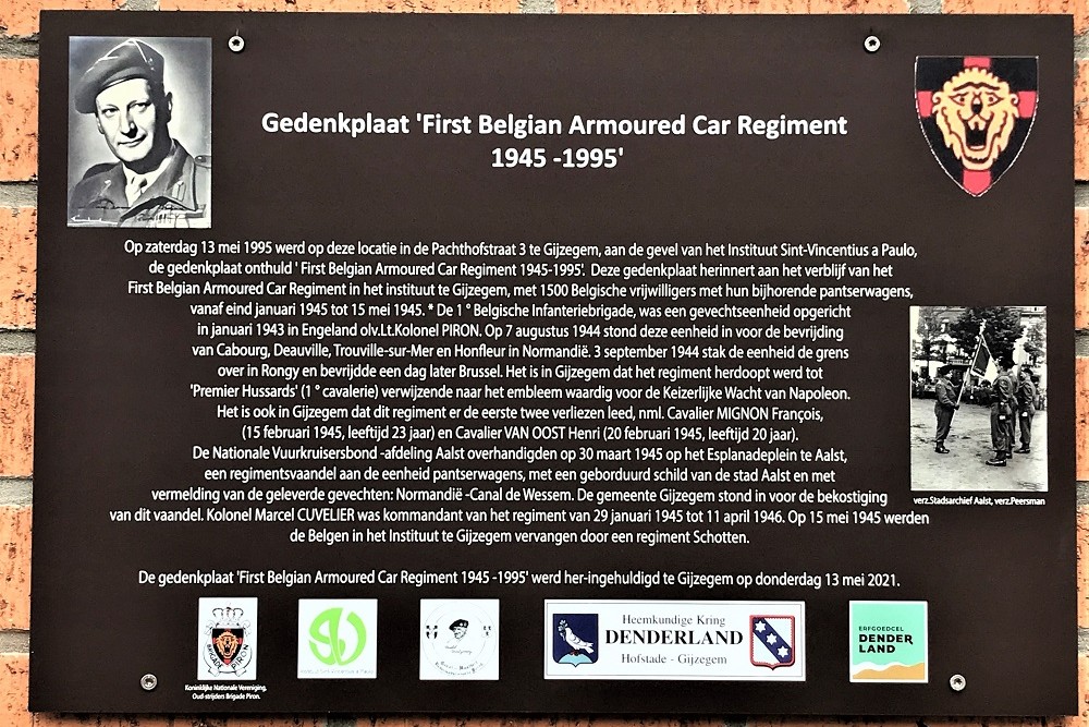 Gedenkteken First Belgian Armoured Car Regiment #3
