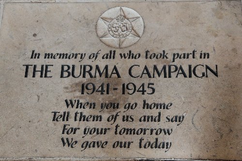 Memorial stone Burma Campaign #1