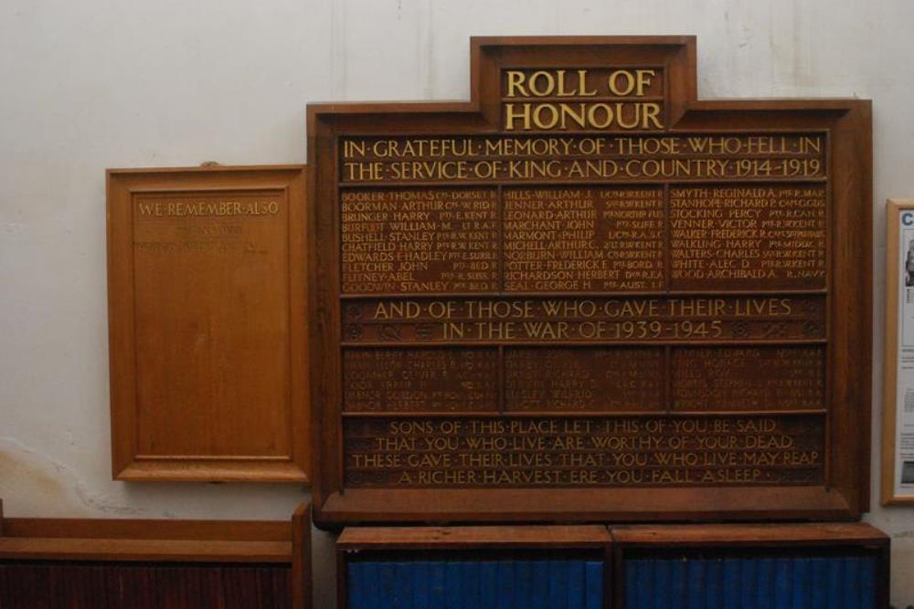 Oorlogsmonument St Botolph's Church Chevening #1