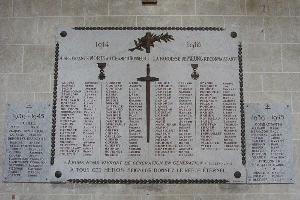 World War I Memorial Parish of Meung #1