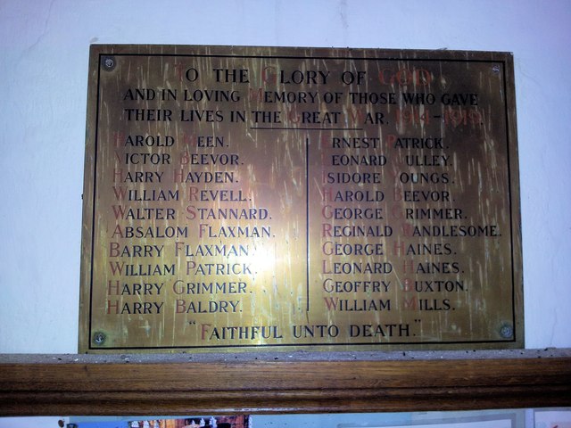 War Memorial St. Mary Church Haddiscoe