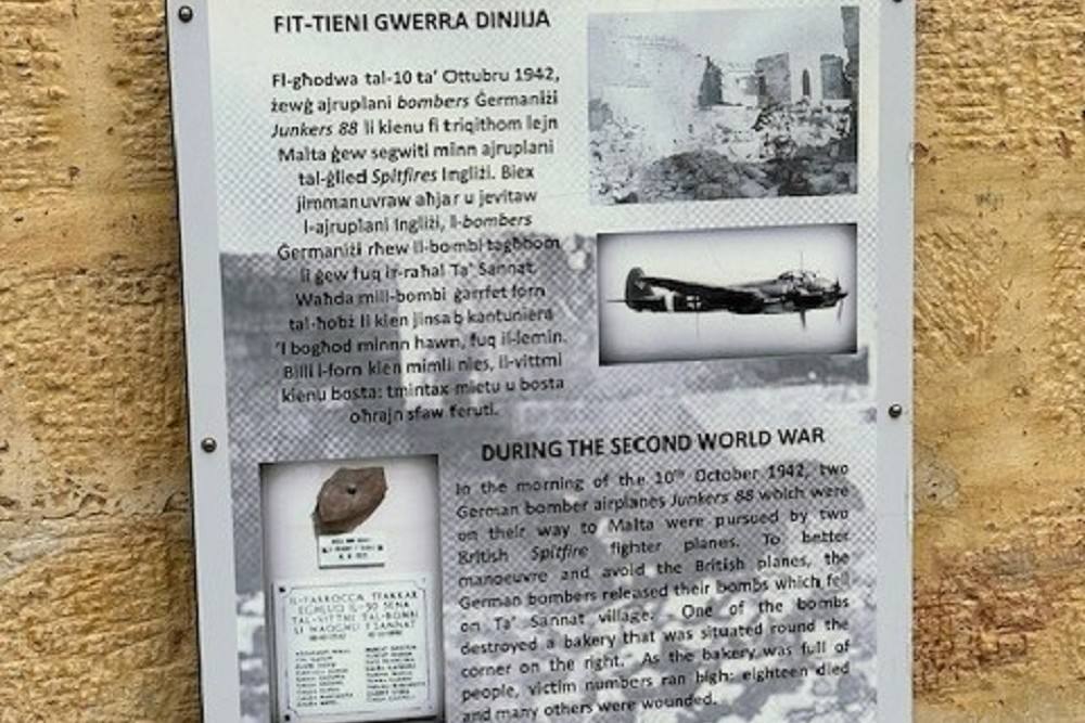 Information Sign Bombing Ta' Sannat