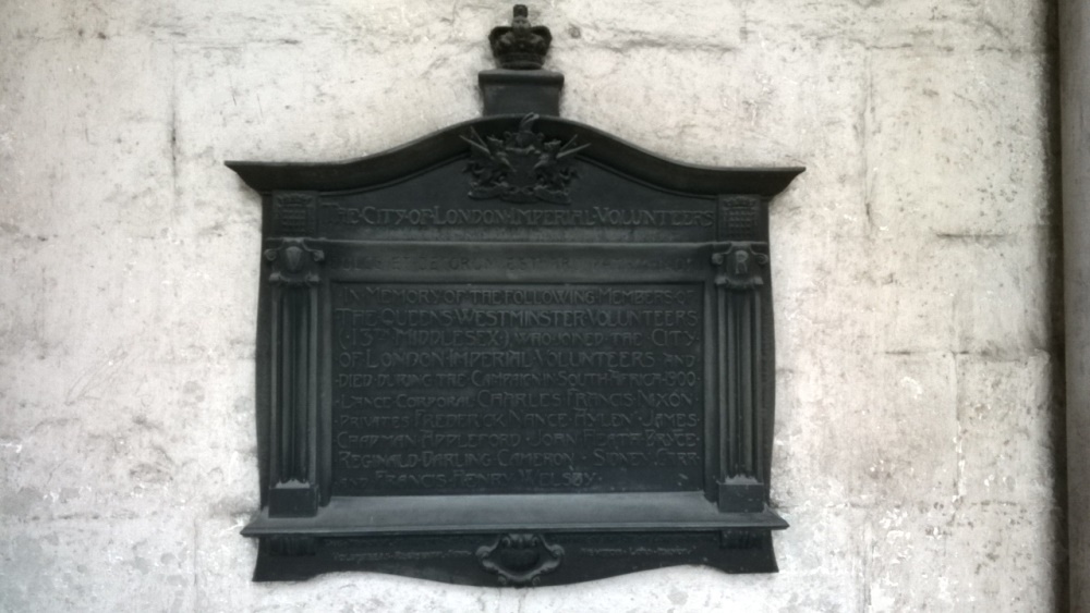 Boer War Memorial Queen's Westminster Volunteers