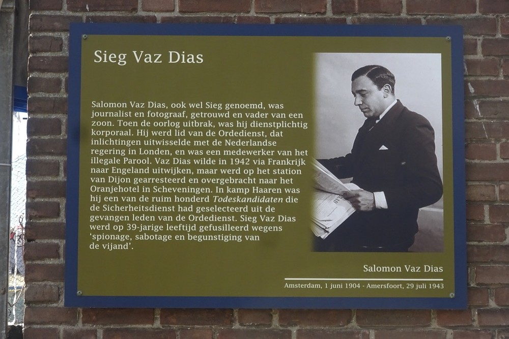 Memorial Plates Slotermeer Sieg Vaz Diasstraat