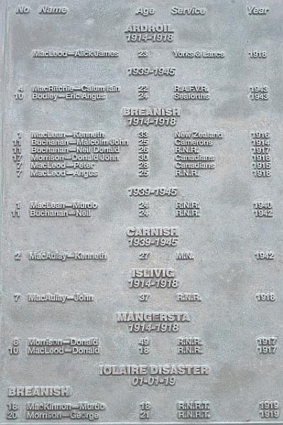 War Memorial Uig #3