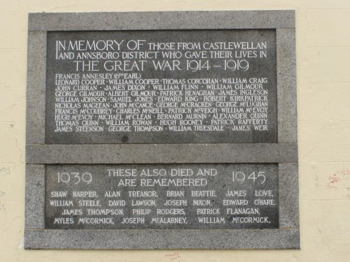 Oorlogsmonument Castlewellan en Ansboro