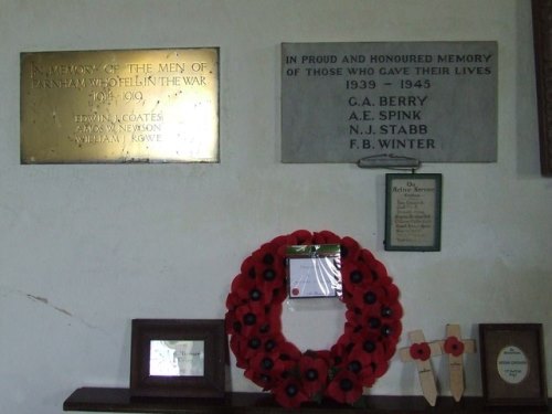 Roll of Honour Farnham Church #2