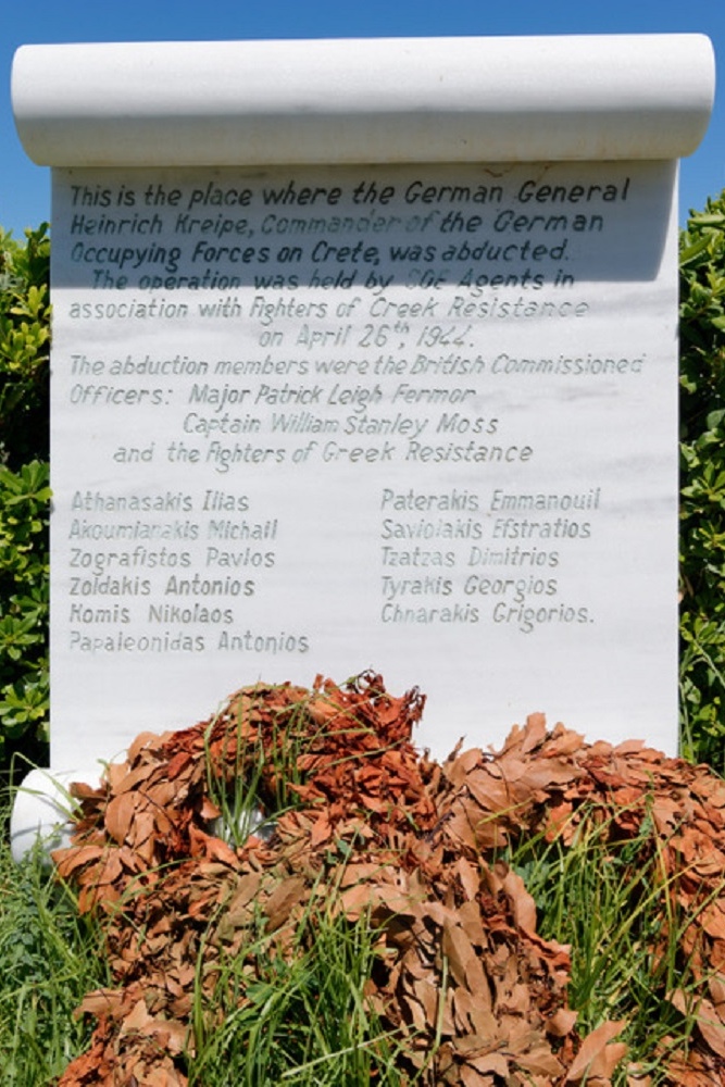 Monument Ontvoering Generaal Kreipe #2