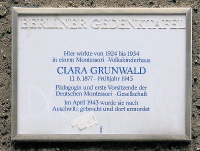 Plaquette Clara Grunwald