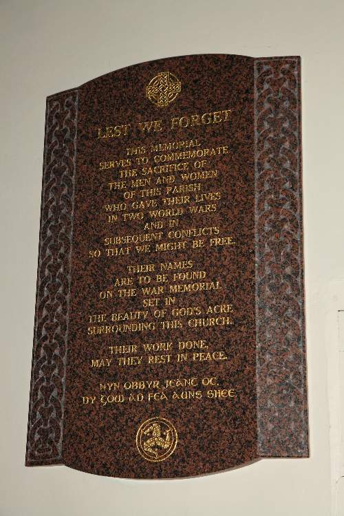 Memorials Maughold Church