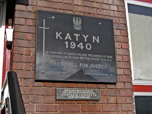 Gedenkteken Katyn Birmingham #1