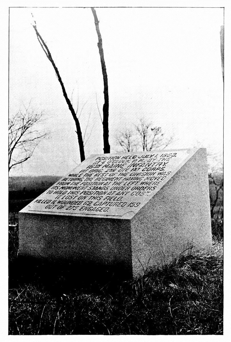 16th Maine Infantry Marker #1