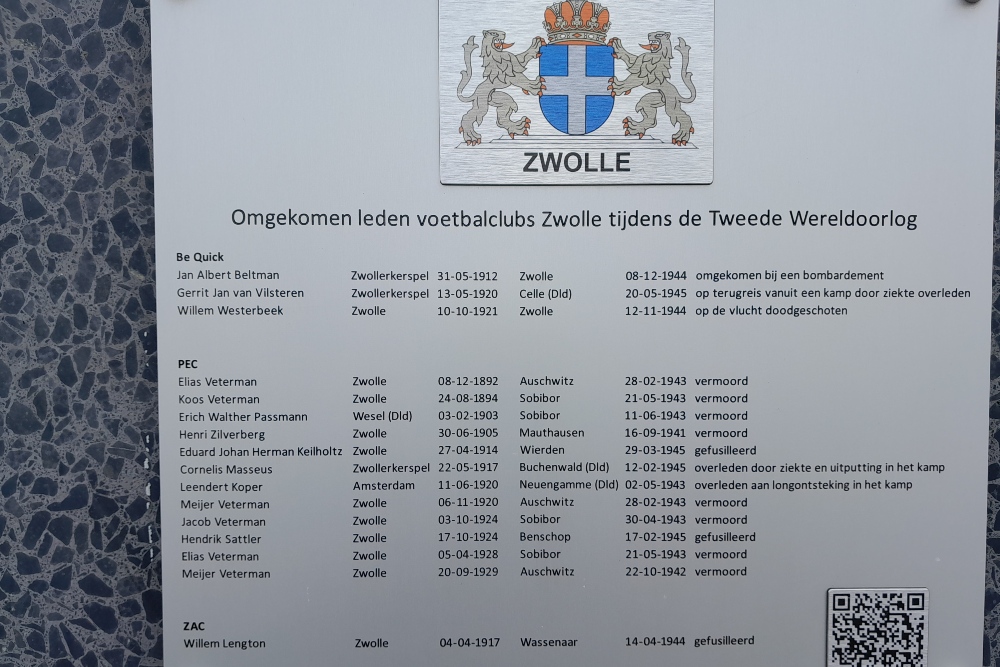 Memorial Football Players Zwolle #1