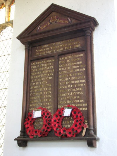 Roll of Honour All Saints Church