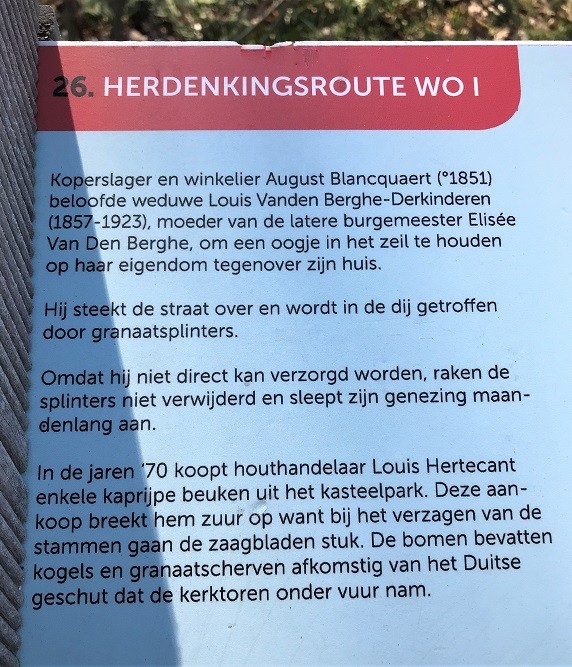 Herdenkingsroute 100 jaar Groote Oorlog - Informatiebord 26 #3