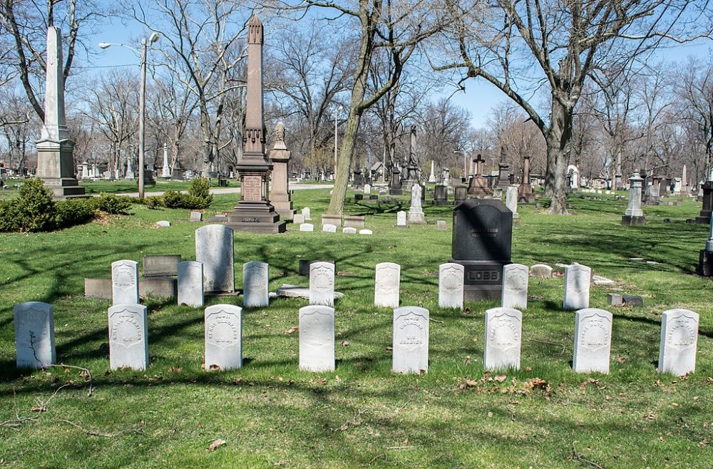 Oorlogsgraven Amerikaanse Burgeroorlog Woodland Cemetery #1