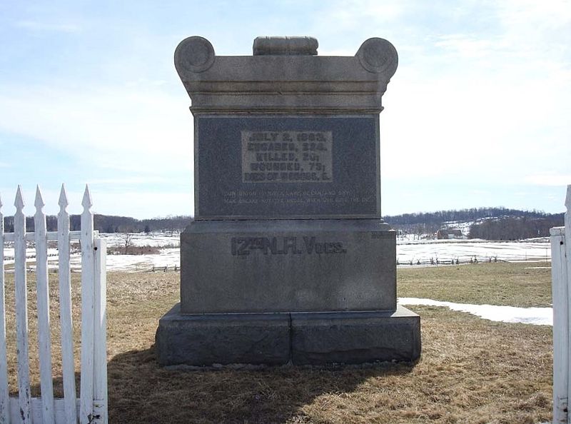 Monument 12th New Hampshire Volunteer Infantry Regiment