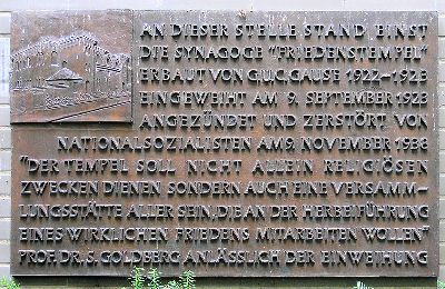 Gedenkteken Synagoge Friedenstempel #1