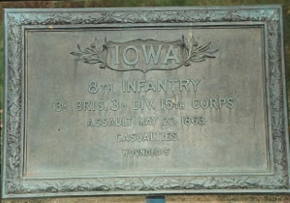Positie-aanduiding Aanval van 8th Iowa Infantry (Union) #1