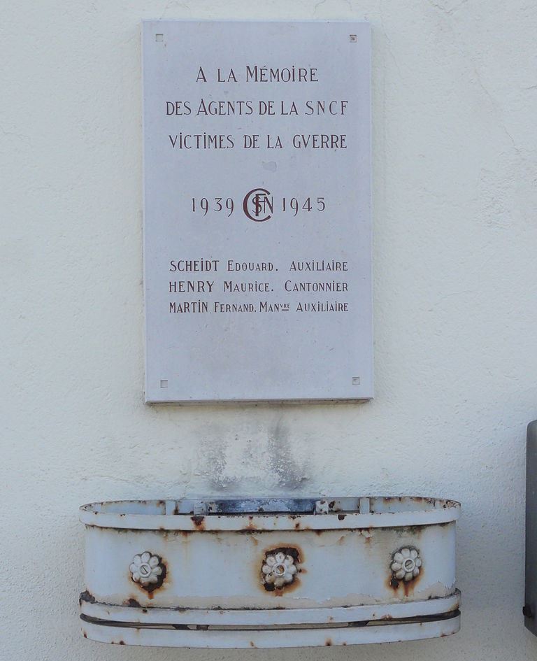 Gedenkteken Spoorwegmedewerkers Gare de Pagny-sur-Meuse #1